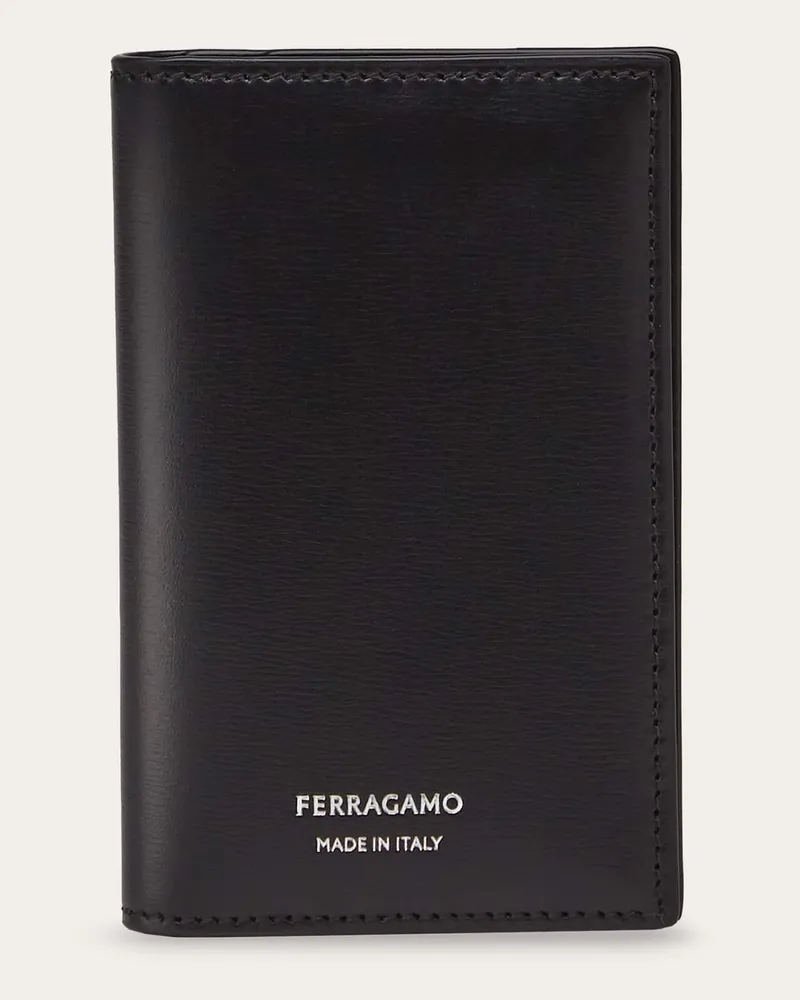 Ferragamo Herren Kreditkartenetui Schwarz Schwarz