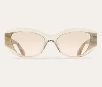 Damen Ovale Sonnenbrillen Beige