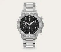 Herren Ferragamo Sport Chrono Uhr Silber