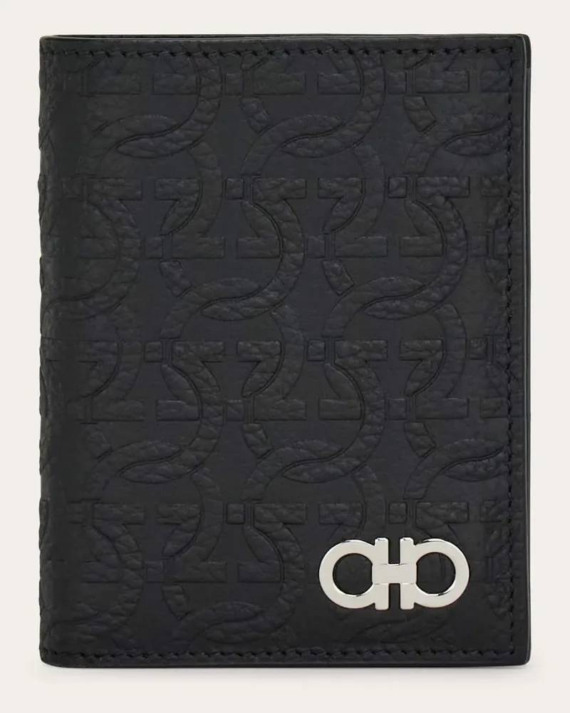 Ferragamo Herren Gancini Brieftasche Schwarz Schwarz