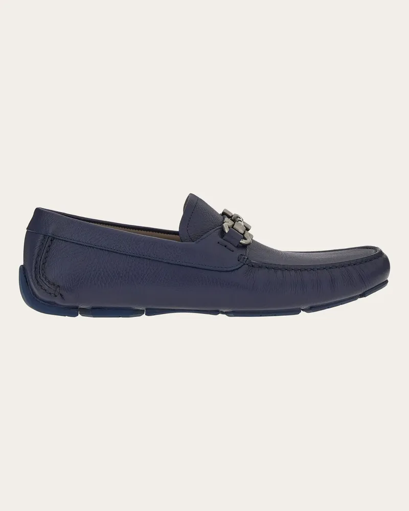 Ferragamo Herren Driver-Mokassin mit Gancini-Ornament Blau Größe Blau