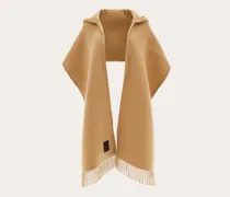 Damen Hybrid-Stola mit Kapuze Beige