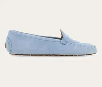 Damen Driver-Mokassin mit Gancini Blau Größe 5