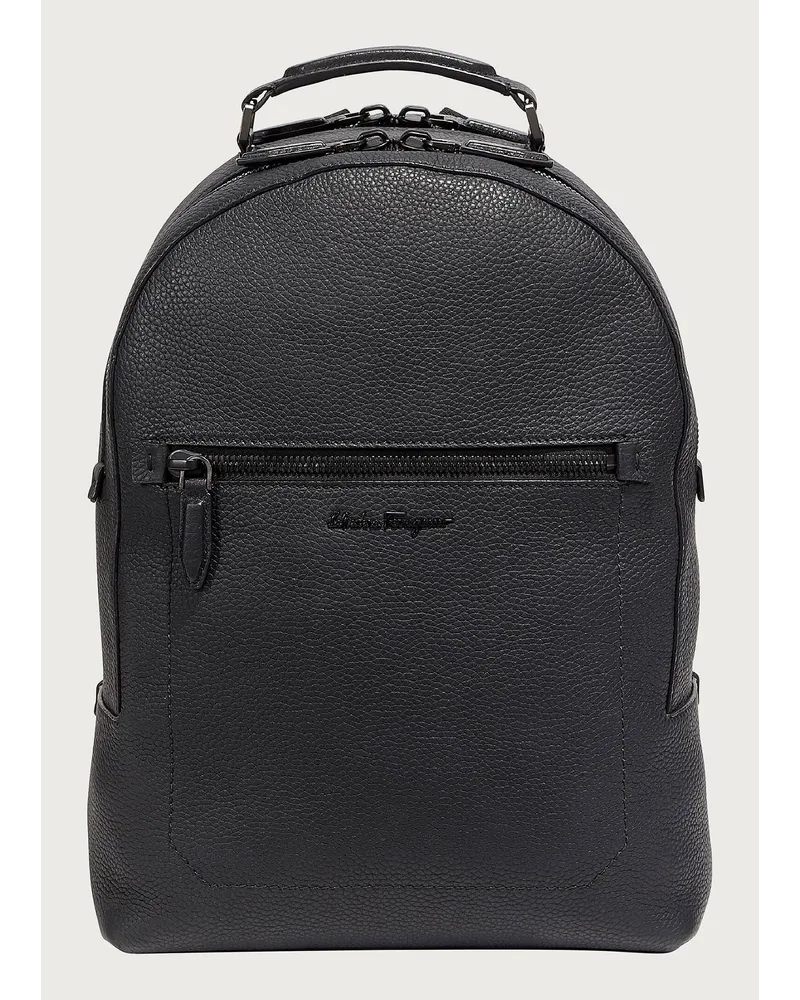 Ferragamo Herren Rucksack Schwarz Schwarz