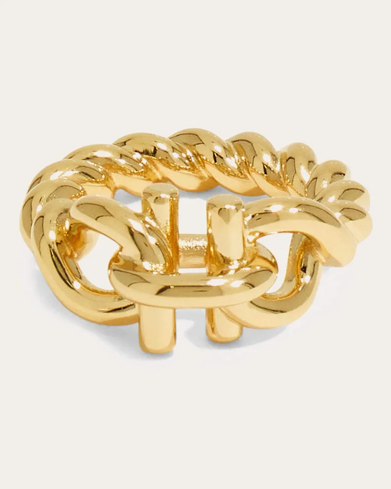 Ferragamo Damen Gancini Halstuchring Torchon Gold Gold