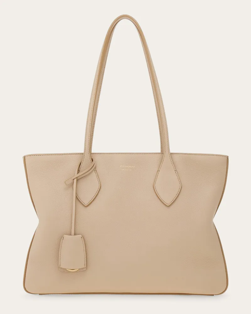 Ferragamo Damen Cabas star-shaped (M) Beige Braun
