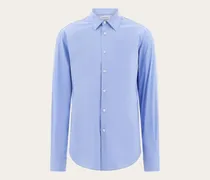 Herren Hemd mit aufgesticktem F im selben Farbton Blau