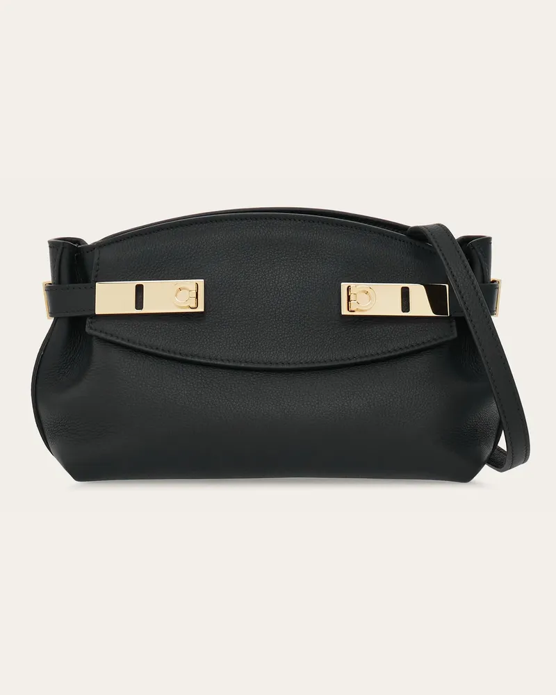 Ferragamo Damen Hug Umhängetasche Soft (XS) Schwarz Schwarz