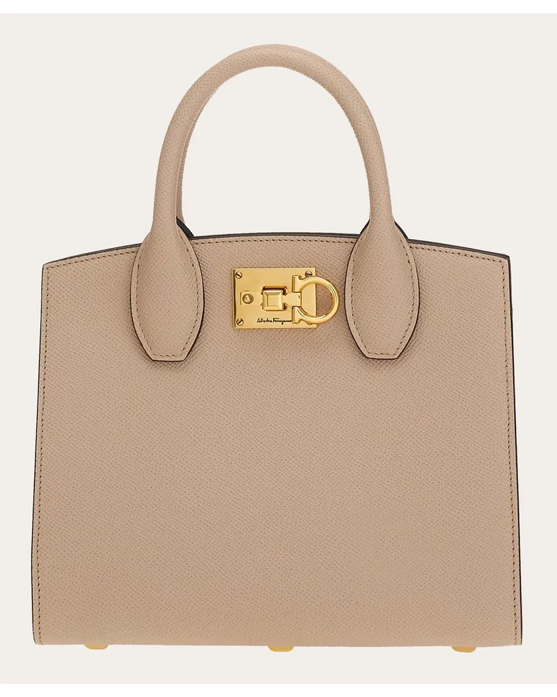 Ferragamo Damen Ferragamo Studio box bag (XS) Beige Braun