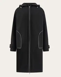 Ferragamo Wattierter langer Parka Schwarz