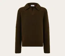 Herren Pullover mit Polokragen Grün