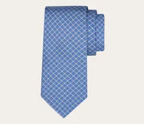 Herren Seidenkrawatte mit Vara-Plaketten-Print Blau