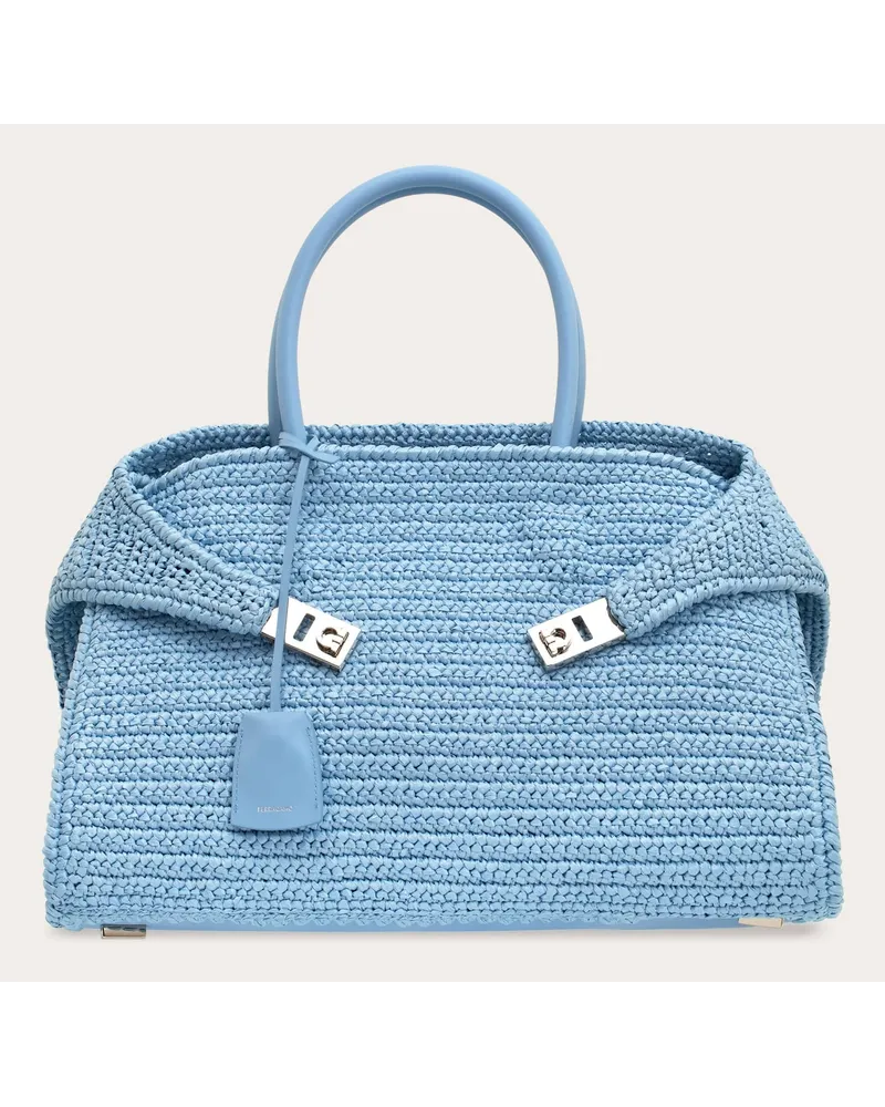 Ferragamo Damen Hug Handtasche (L) Blau Blau