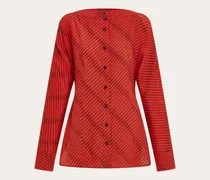 Damen Seidenbluse Rot