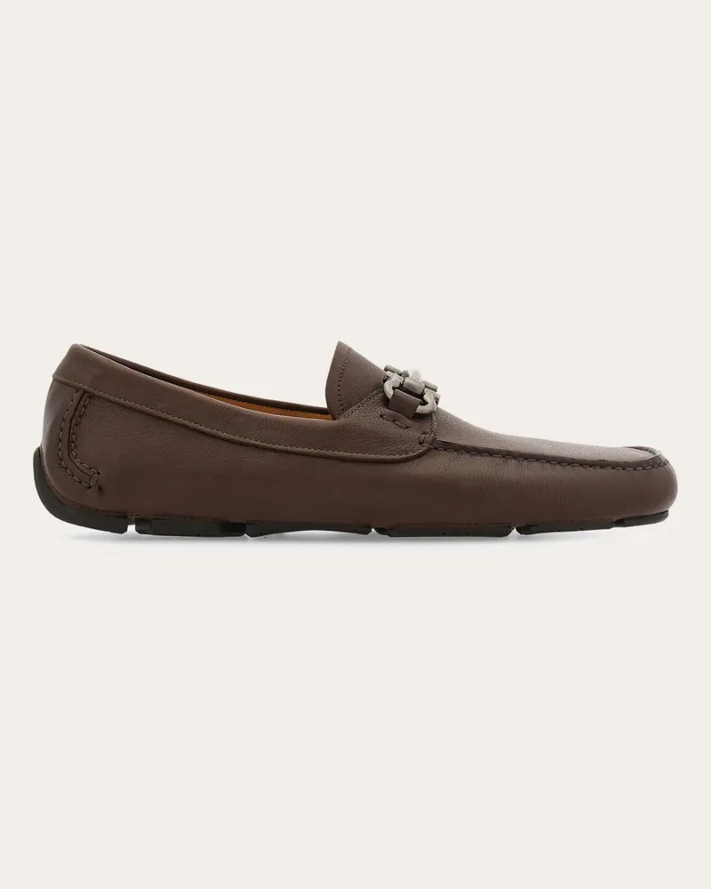 Ferragamo Herren Driver-Mokassin mit Gancini-Ornament Braun Größe Braun