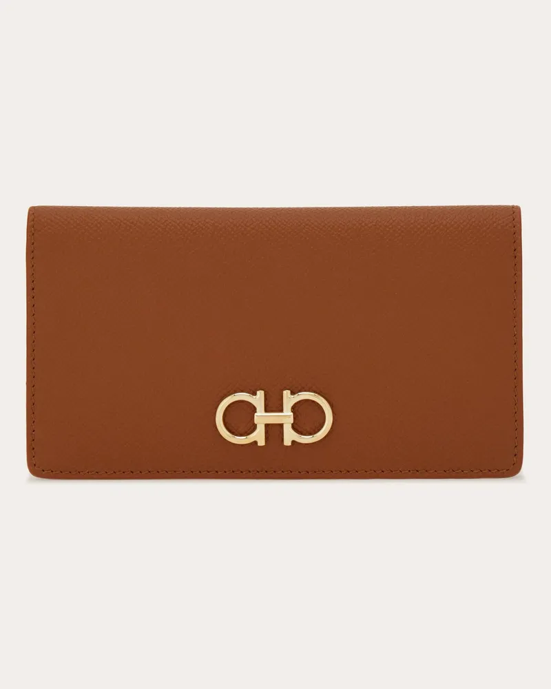Ferragamo Damen Gancini Brieftasche Braun Braun