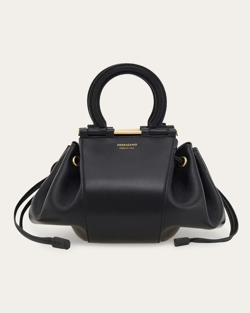 Ferragamo Damen Gancini Beuteltasche Schwarz Schwarz