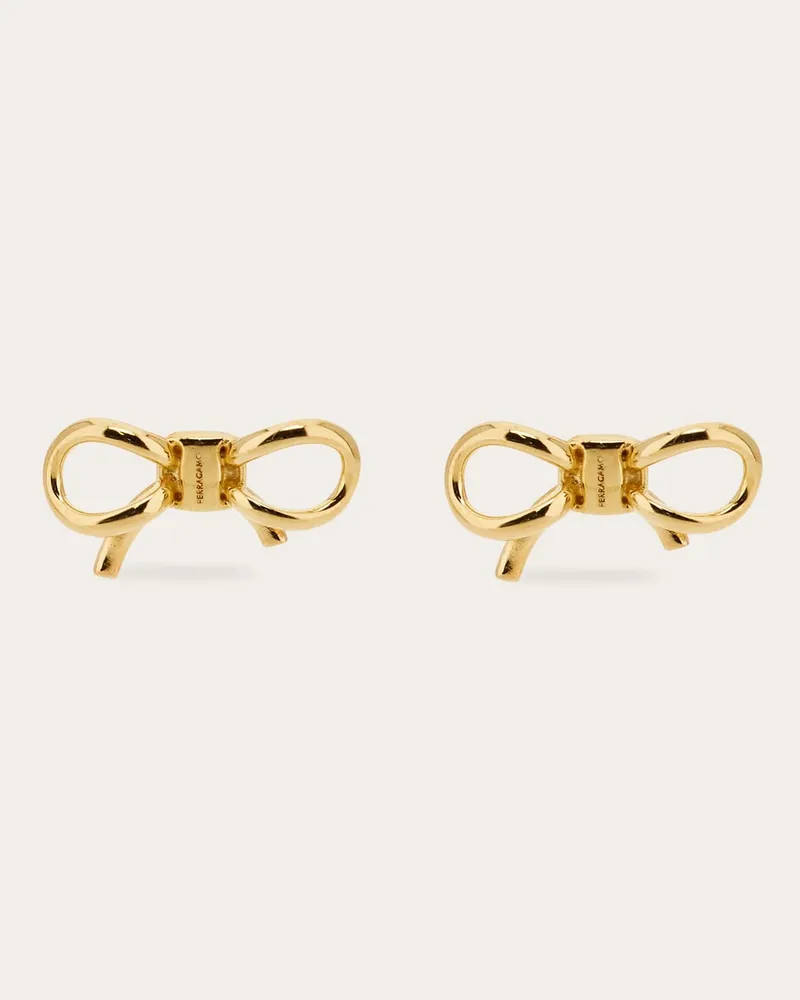 Ferragamo Damen Ohrringe mit Schleife Gold Gold