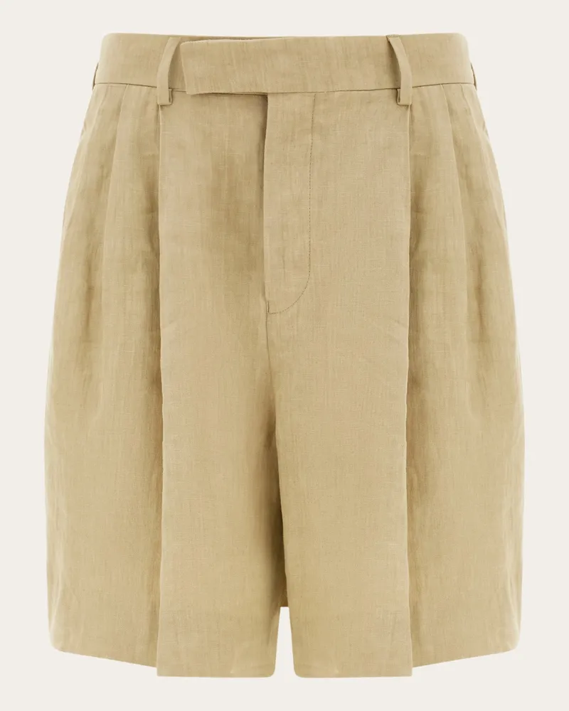 Ferragamo Herren Bermudas aus Leinen Grau Grau