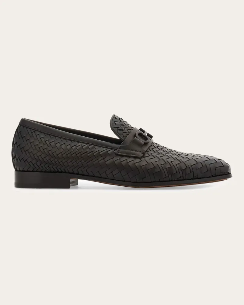 Ferragamo Herren Loafer mit Gancini-Ornament Braun Größe Braun