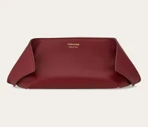 Damen Gefaltete Pouch-Tasche Rot