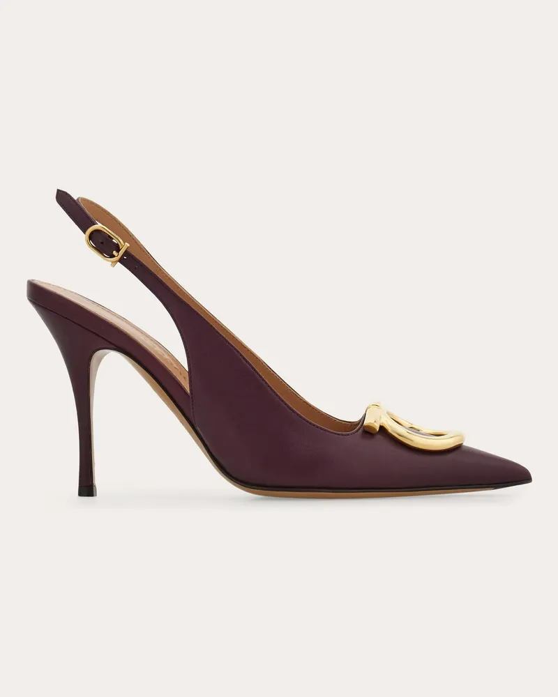 Ferragamo Damen Maxi Gancini Slingback Rot Größe Rot
