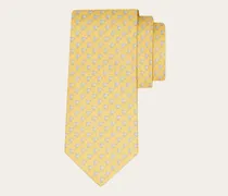 Herren Seidenkrawatte mit Shark-Print Gelb