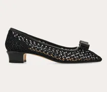 Damen Pumps mit Vara-Schleife aus Makramee Schwarz Größe