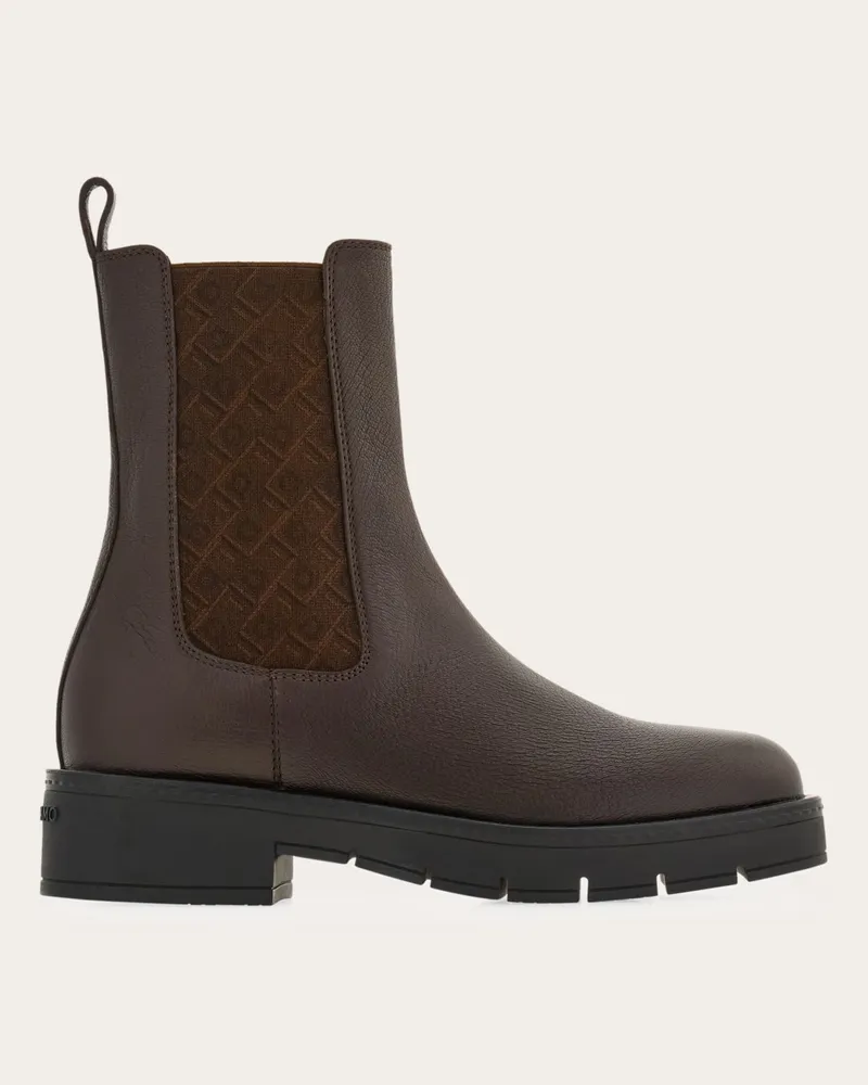 Ferragamo Damen Chelsea-Boot Braun Größe 5 Braun