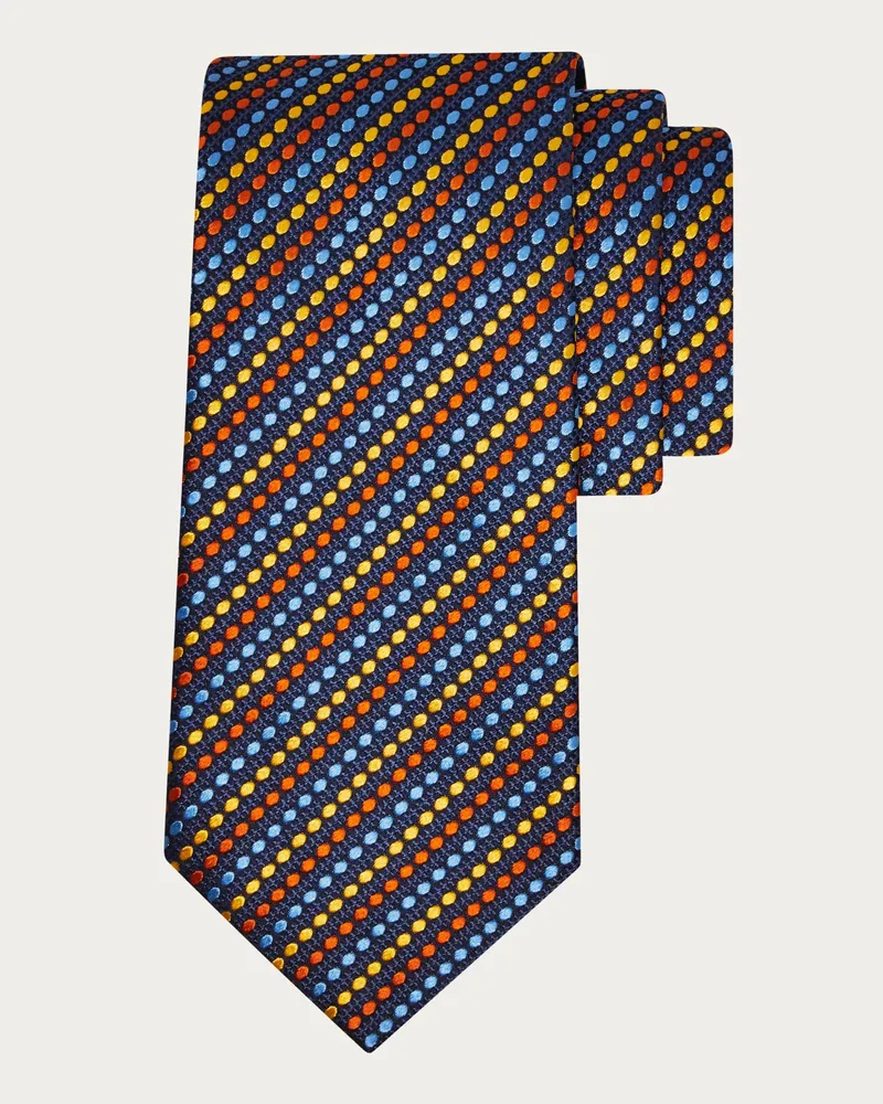 Ferragamo Herren Jacquard-Krawatte Dots Mehrfarbig Mehrfarbig