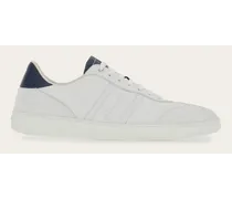 Herren Low-Top-Sneaker mit Signatur Weiß Größe