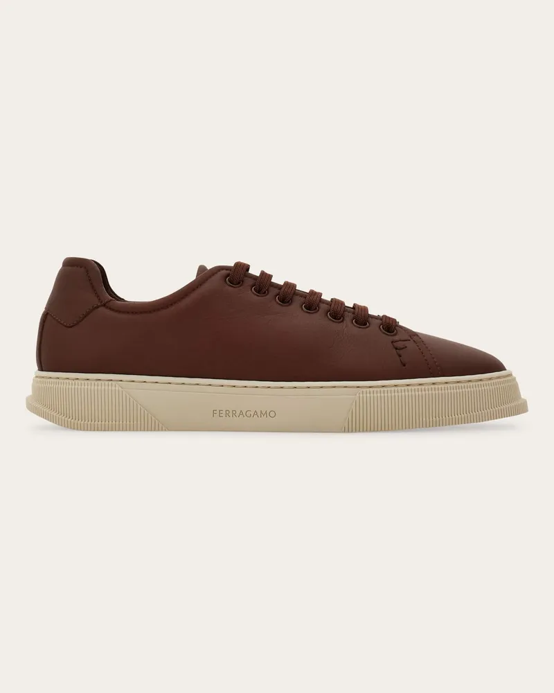 Ferragamo Herren Slip-on Low-Top-Sneaker Braun Größe Braun