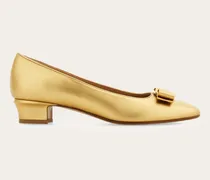 Damen Pumps mit Vara-Schleife Gold Größe 5