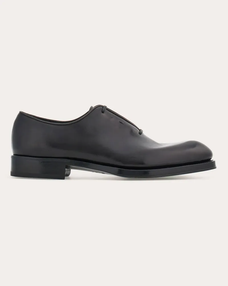 Ferragamo Herren Tramezza Oxford-Schuh mit verdeckter Schnürung Schwarz Größe Schwarz