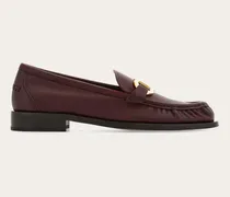 Damen Loafer mit Gancini-Ornament Rot Größe 5