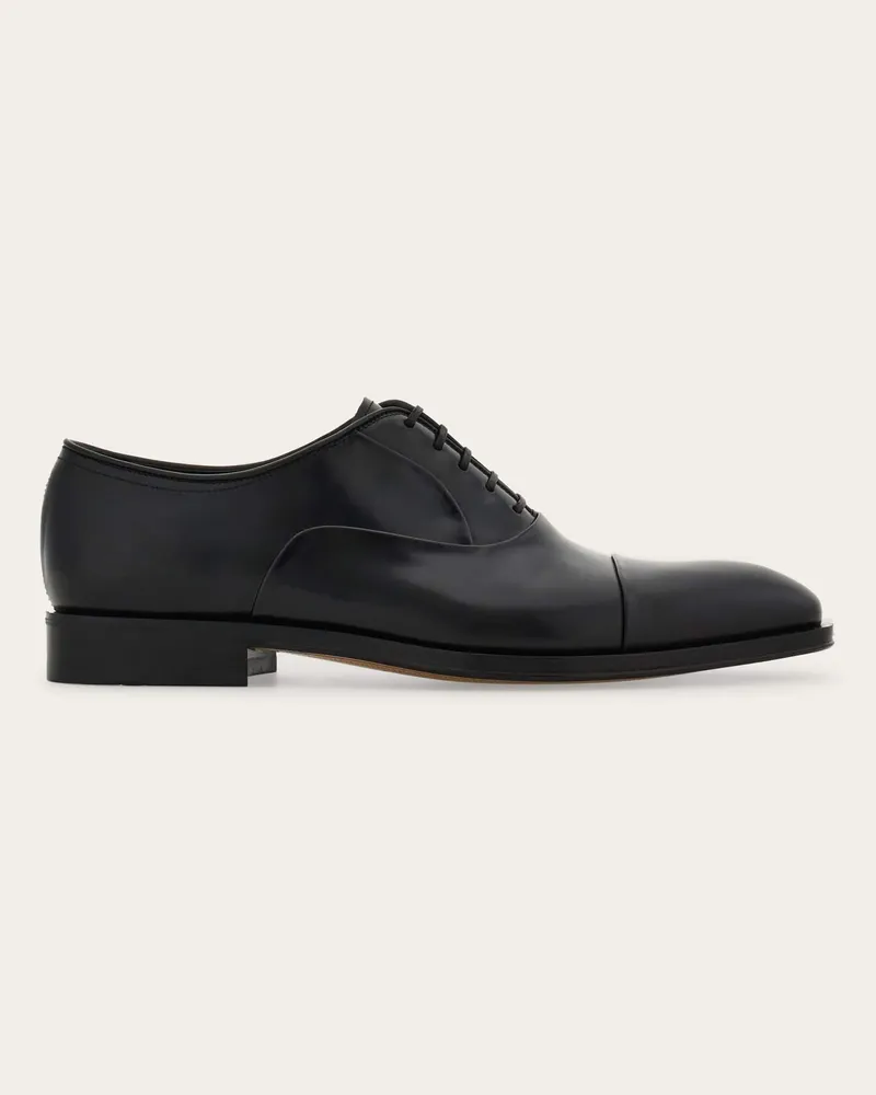 Ferragamo Herren Captoe-Oxford-Schuh Schwarz Größe Schwarz