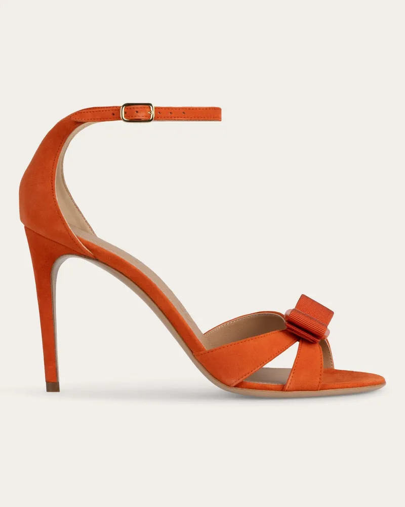 Ferragamo Damen Sandale mit Vara-Schleife Orange Größe 5 Orange