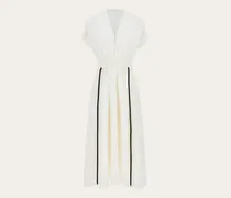 Damen Kleid mit Raffung Weiß