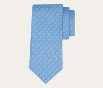 Herren Seidenkrawatte mit Uhu-Print Blau