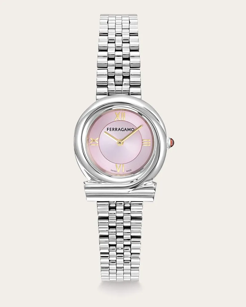 Ferragamo Damen Gancini Twisted Uhr Rosa Rosa