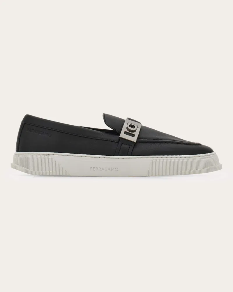 Ferragamo Herren Hybrid-Sneaker mit Hug Spange Schwarz Größe Schwarz