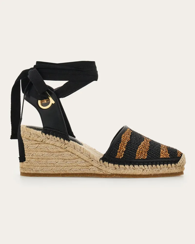 Ferragamo Damen Espadrilles Schwarz Größe Schwarz