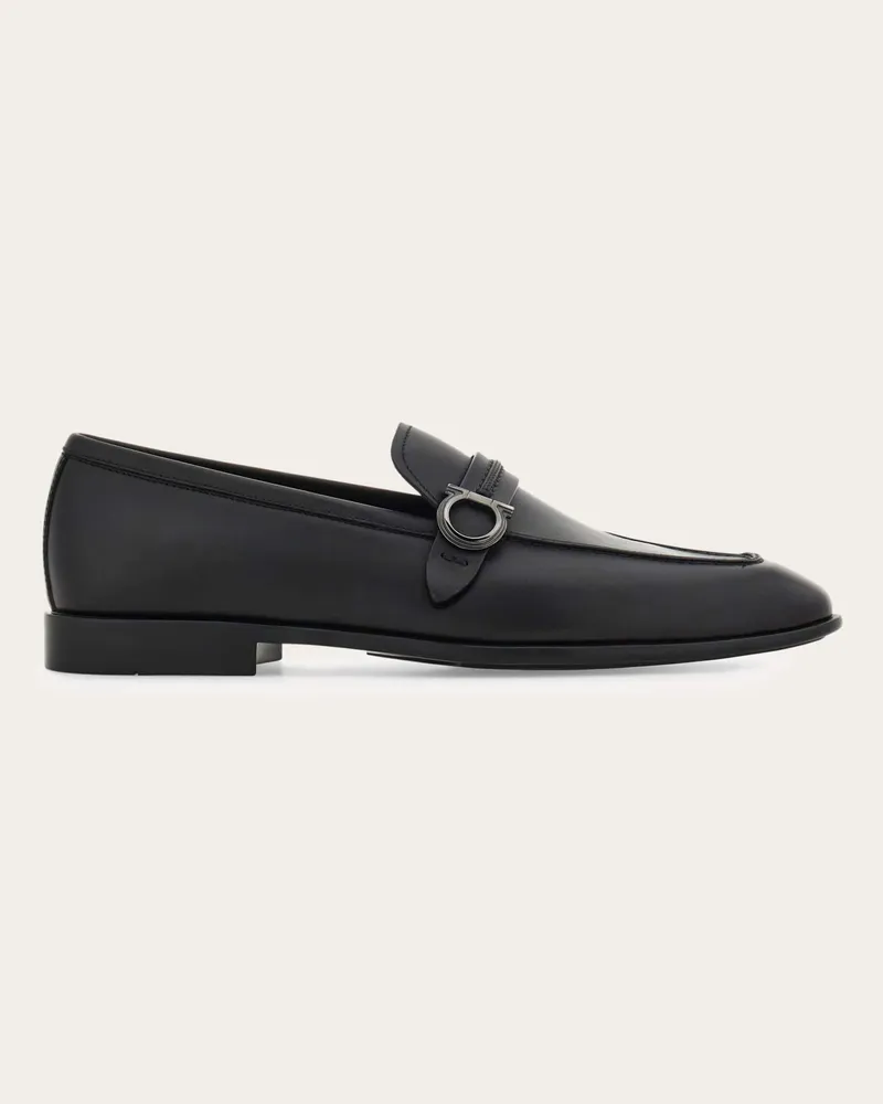 Ferragamo Herren Loafer mit Gancini-Ornament Schwarz Größe Schwarz