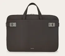 Herren Aktentasche mit Hug-Schnallen (M) Braun