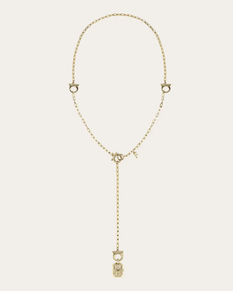 Ferragamo Damen Ferragamo Charm Sautoir Uhr Gelb Gelb