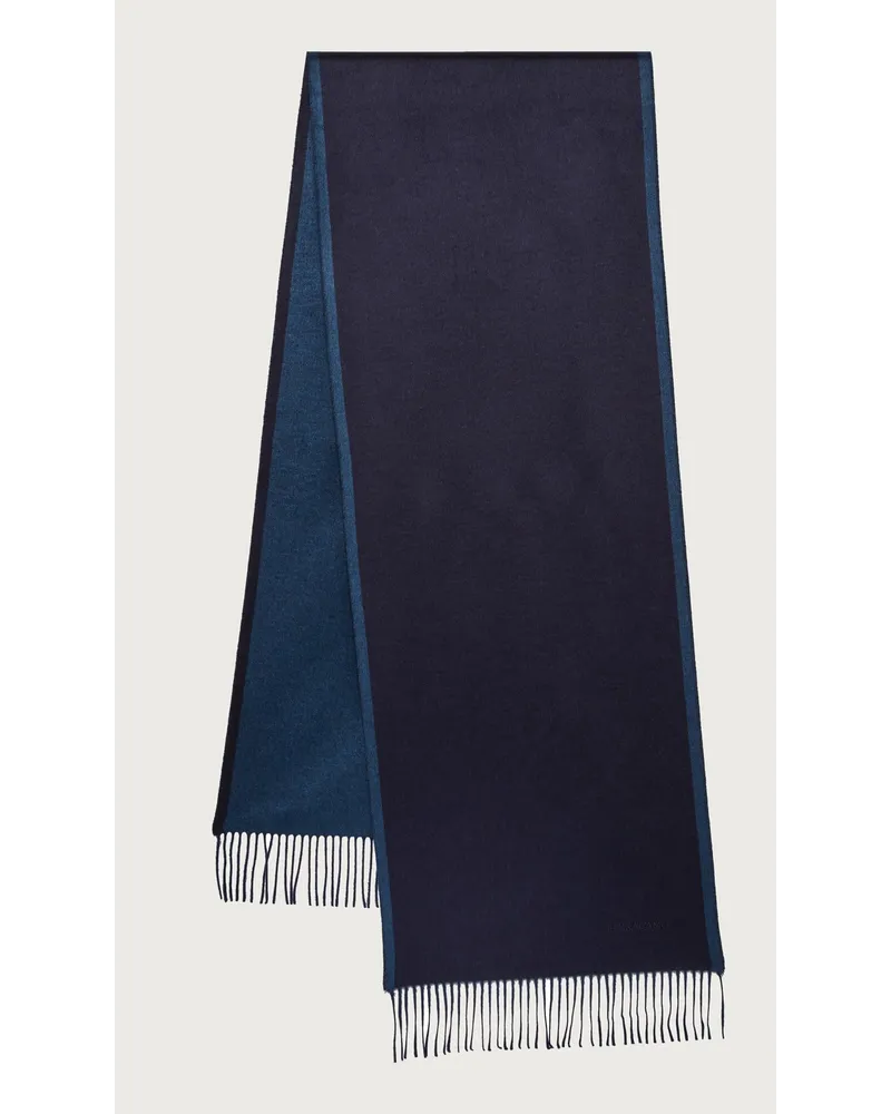 Ferragamo Herren Fransenschal Blau Blau