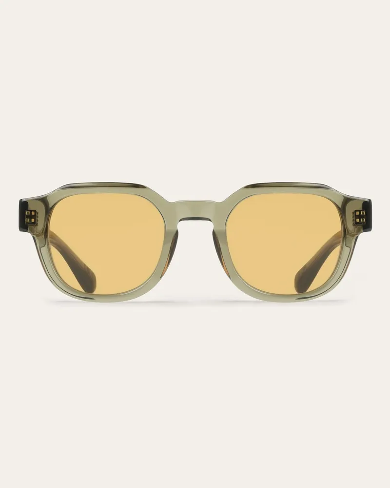 Ferragamo Herren Runde Sonnenbrillen Grün Grün