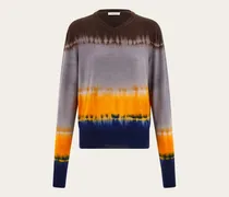 Damen Pullover Batik Braun