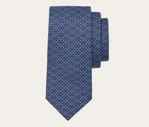 Herren Seidenkrawatte mit Gancini-Print Blau