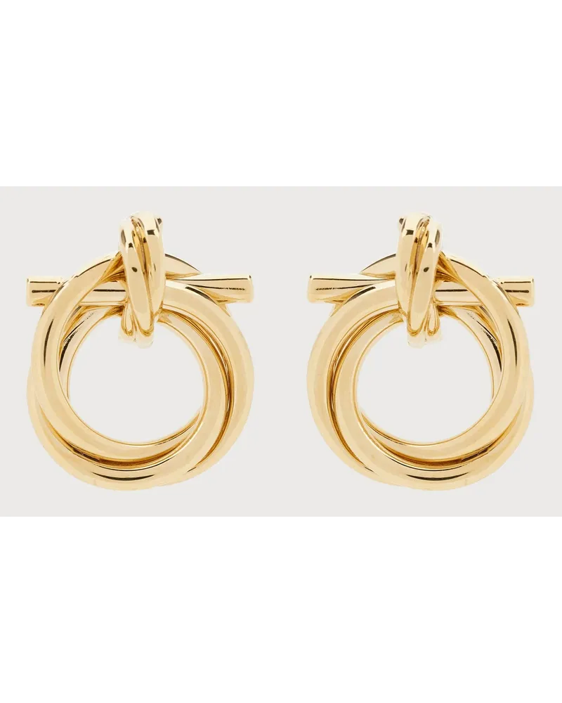 Ferragamo Damen Gancini Ohrringe Gold Gold